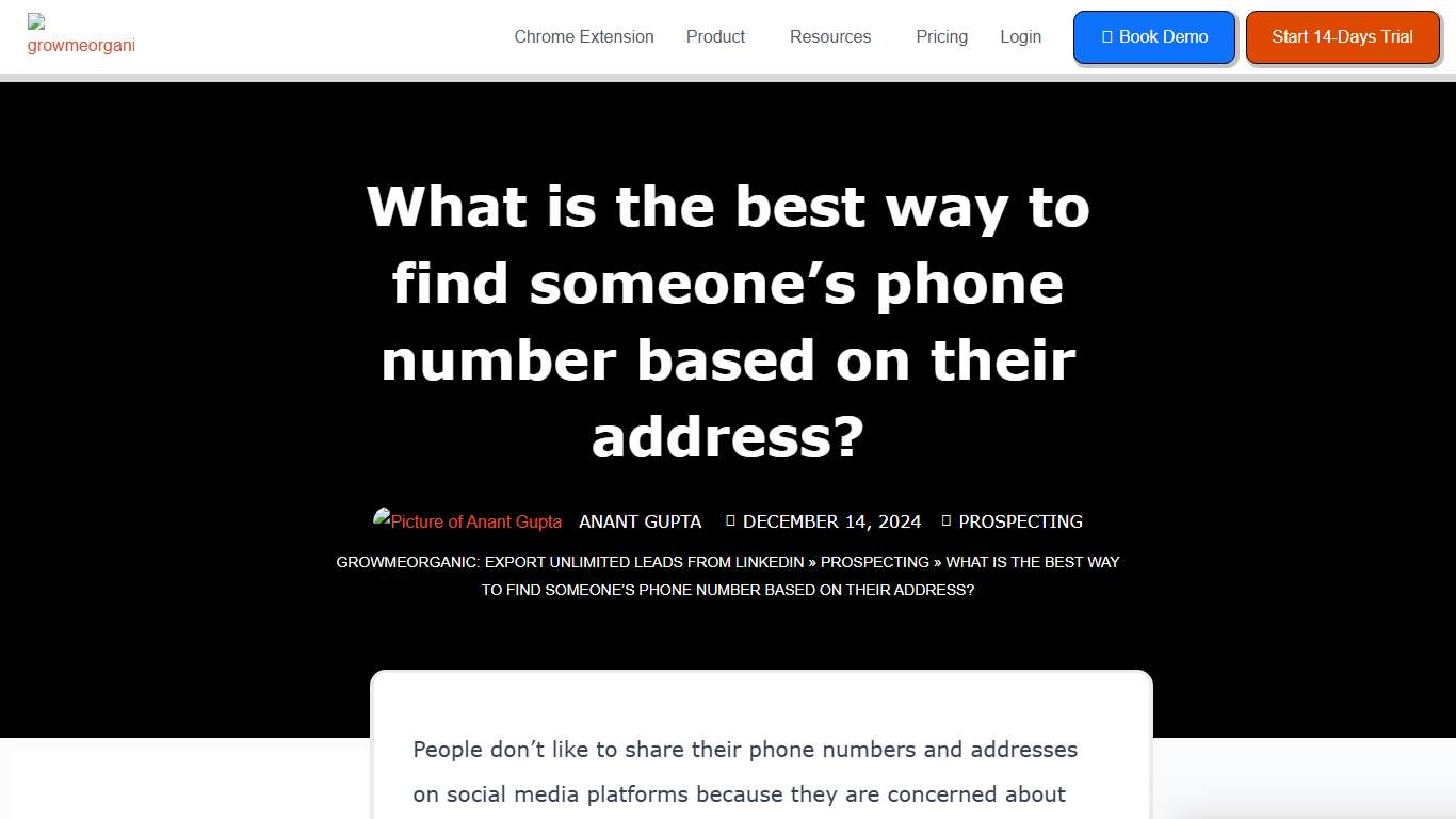 What Is The Best Way To Find Someone's Phone Number Based On Their Address? | GrowMeOrganic